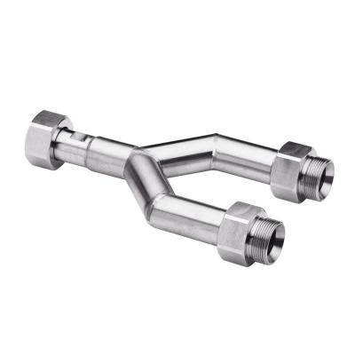 JULABO 三通轉接頭 8 890 142，三通 M30x1.5 內螺紋（1）~M30x1.5 外螺紋（2）